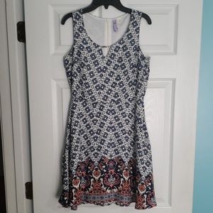 Blue and White Dress